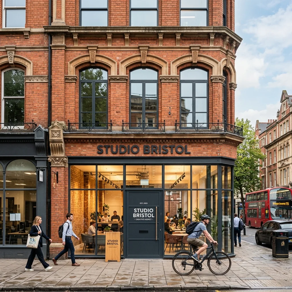 Restored Victorian creative agency building in Old Market, Bristol