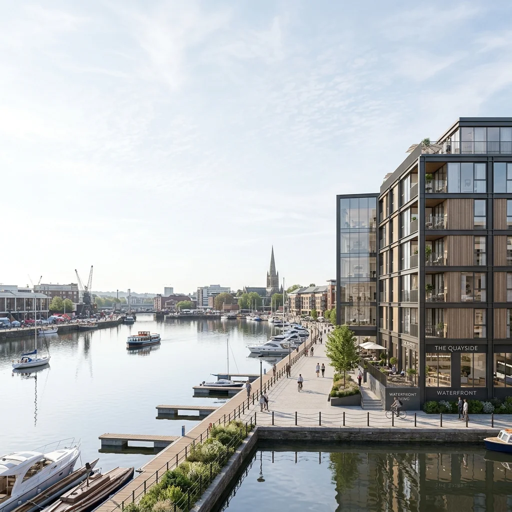 3D architectural visualisation of a Bristol development