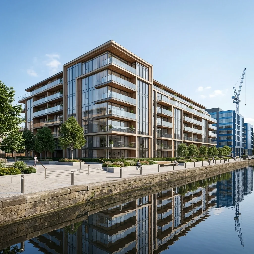 Photorealistic visualisation of a Bristol canal-side development