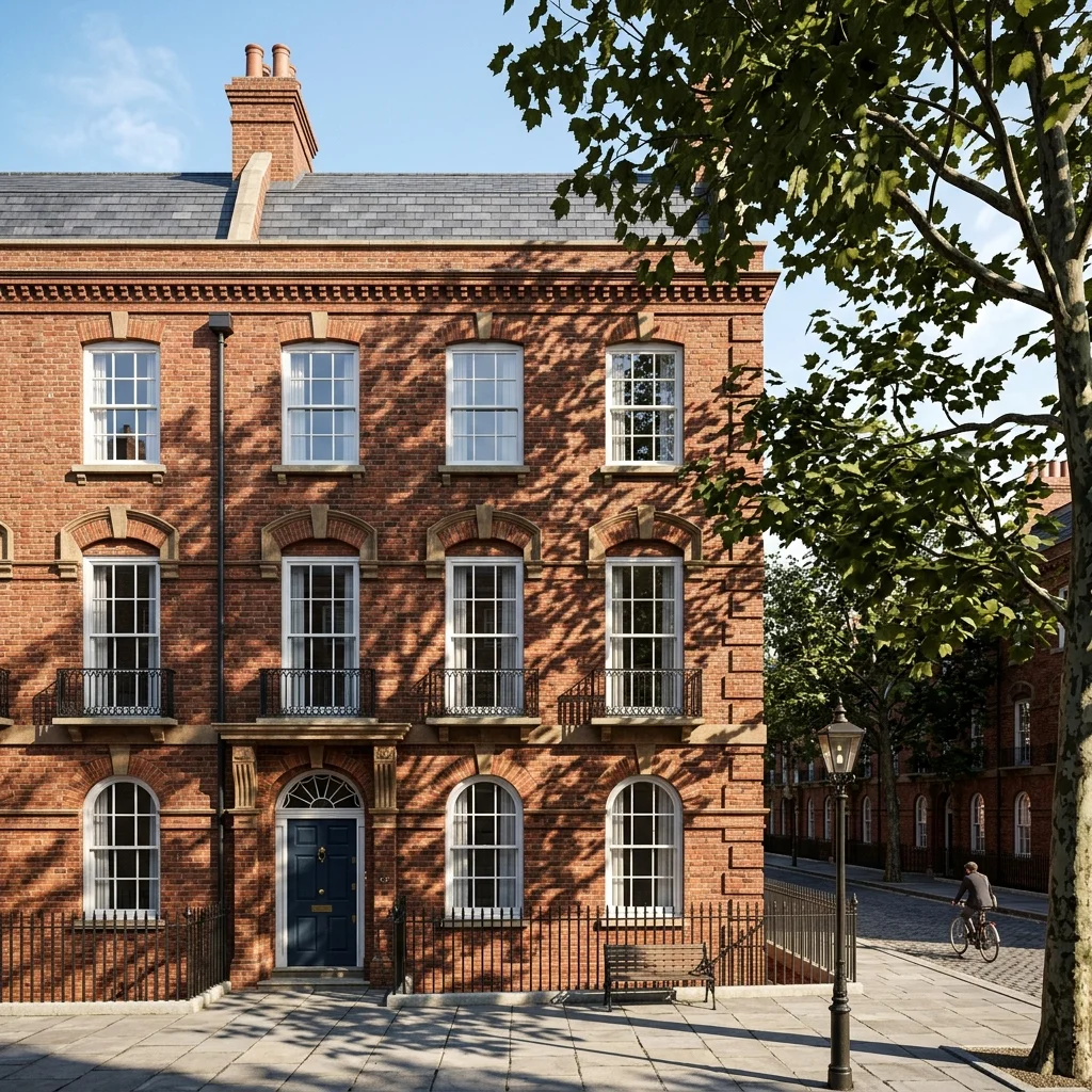 BRE 209 daylight and sunlight study, daytime shadow analysis on a townhouse brick facade by VisuArchitect
